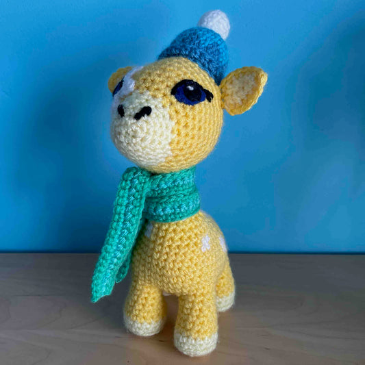 Susie The Snow Giraffe Amigurumi Plush