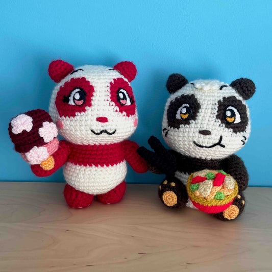 Sweet & Savoury Pandas Amigurumi Plushies