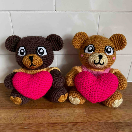 Valentine Bear Amigurumi Plushies