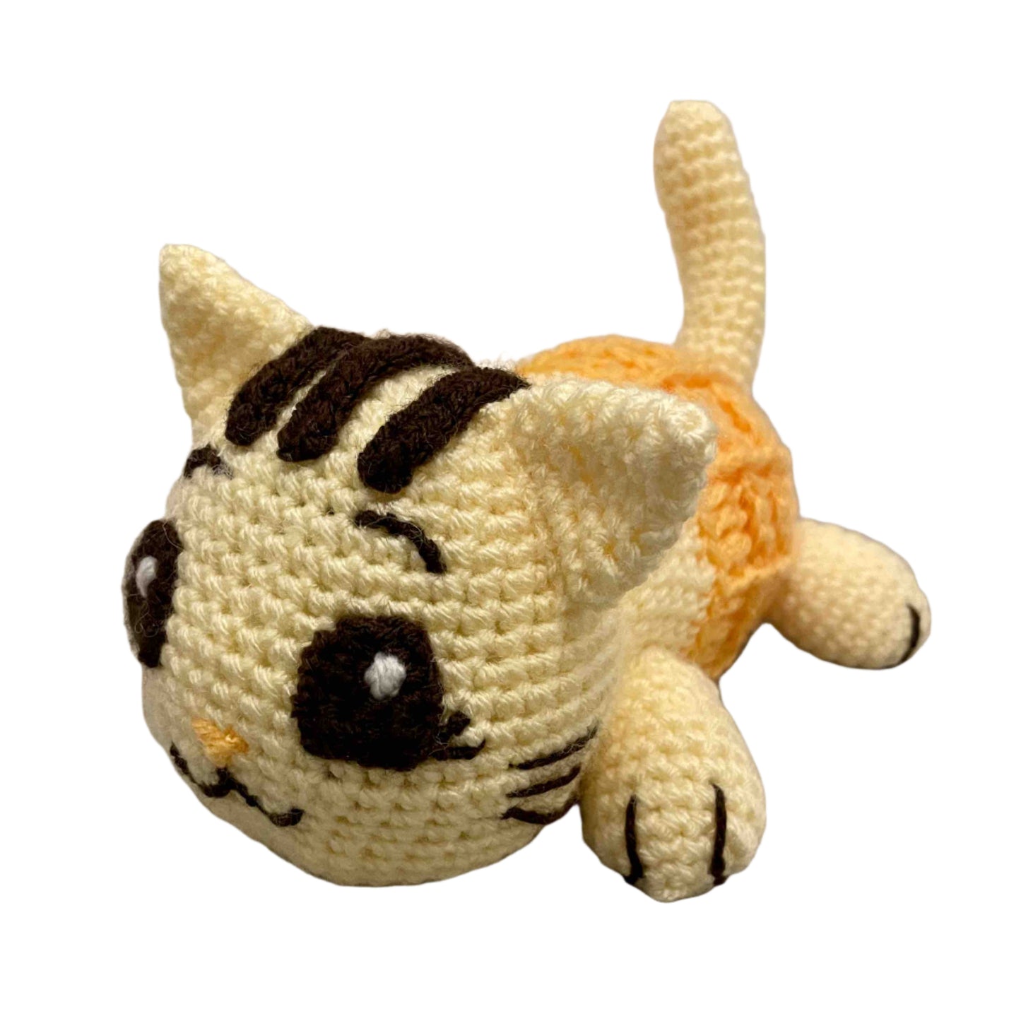 Vanilla Ice Cream Cat Amigurumi Plush