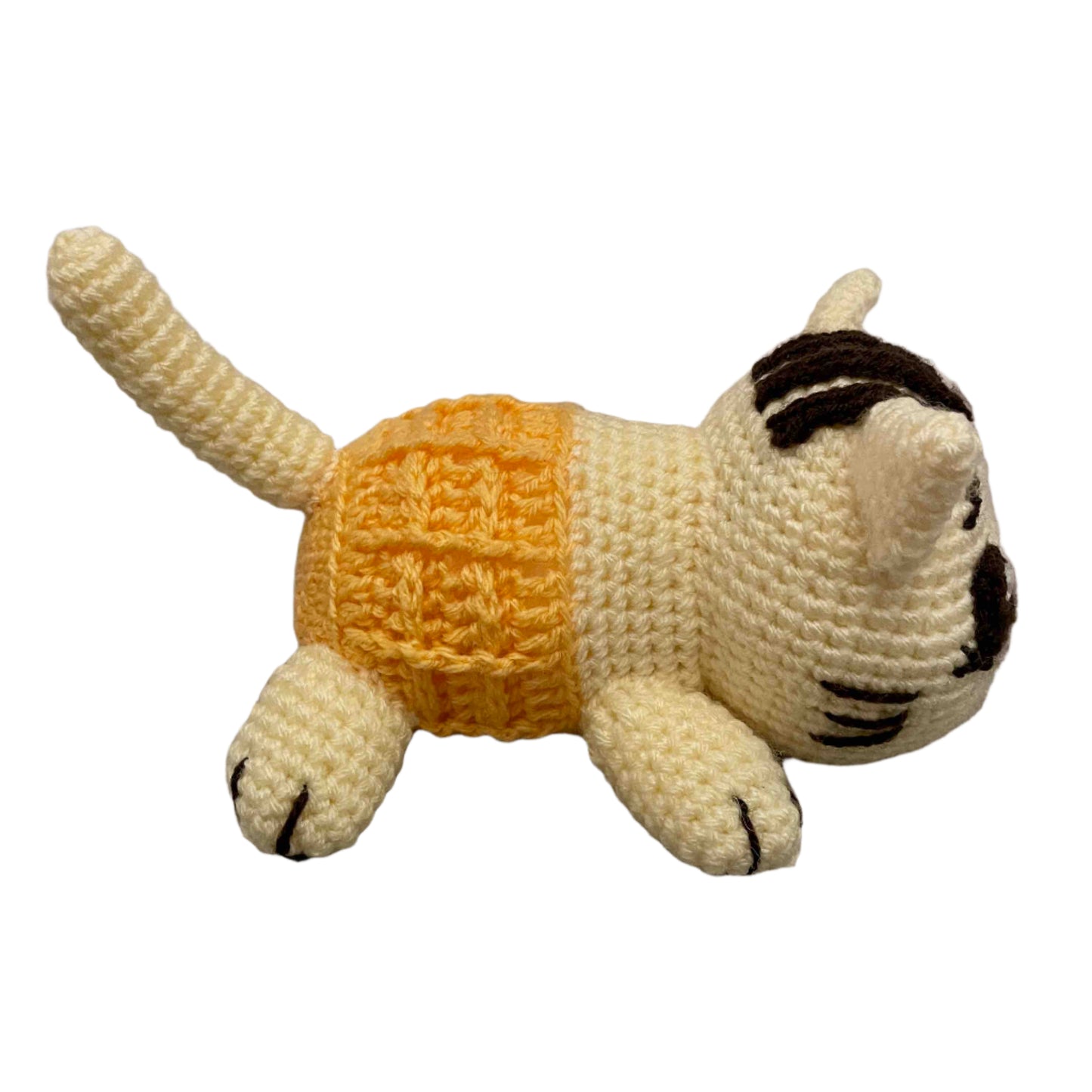 Vanilla Ice Cream Cat Amigurumi Plush