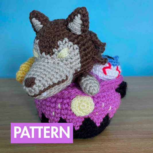 Werewolf In Sweets Bucket Crochet Pattern (PDF Download)