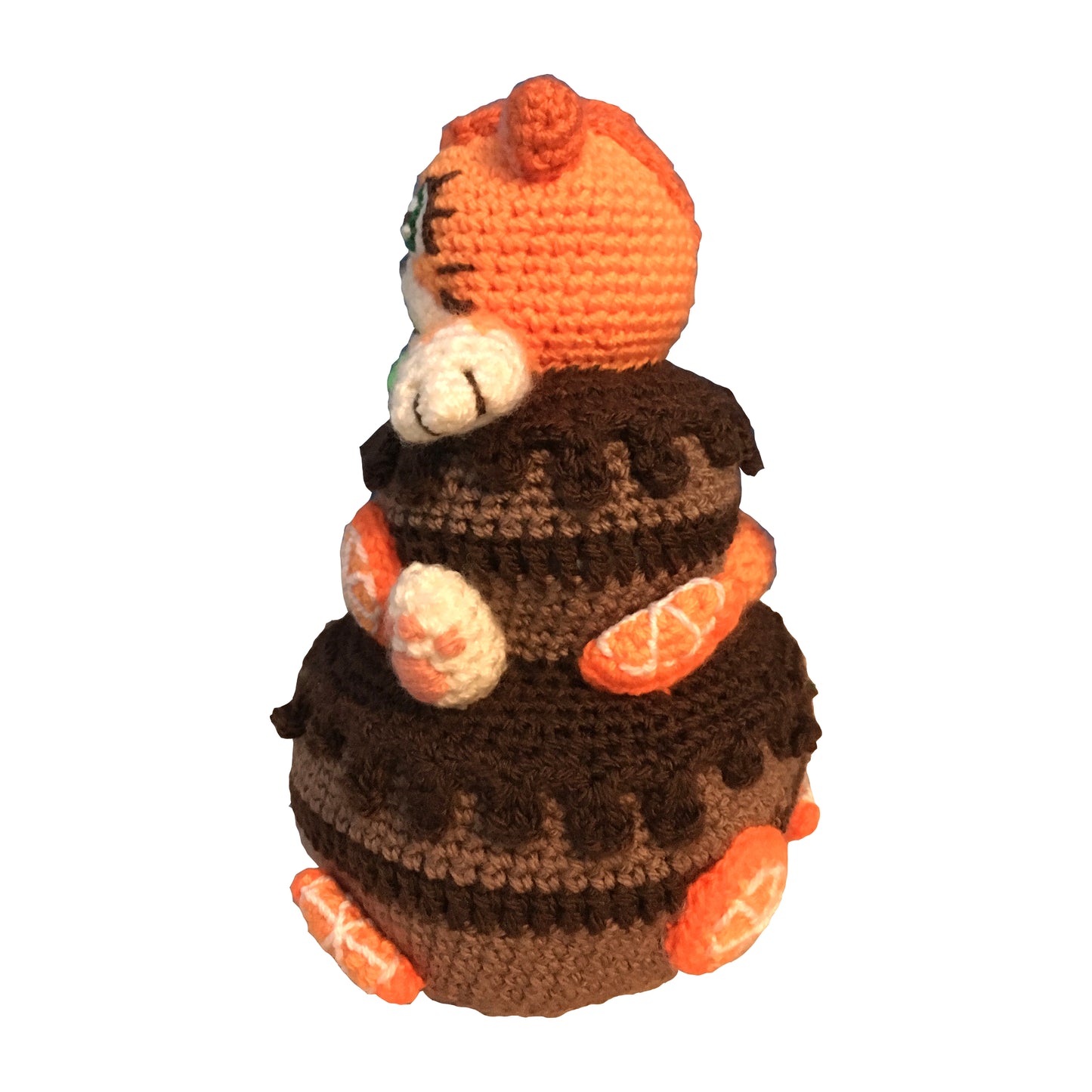 Ollie The Chocolate-Orange Cake Cat Amigurumi Plush